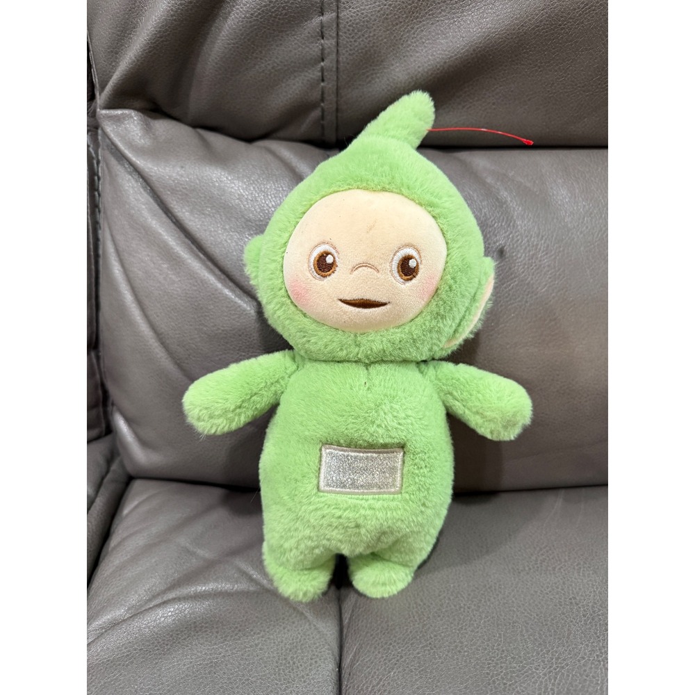 Teletubbies Dipsy Green Plush Stuffed Animal Toy 11 Inch Silver Screen Belly